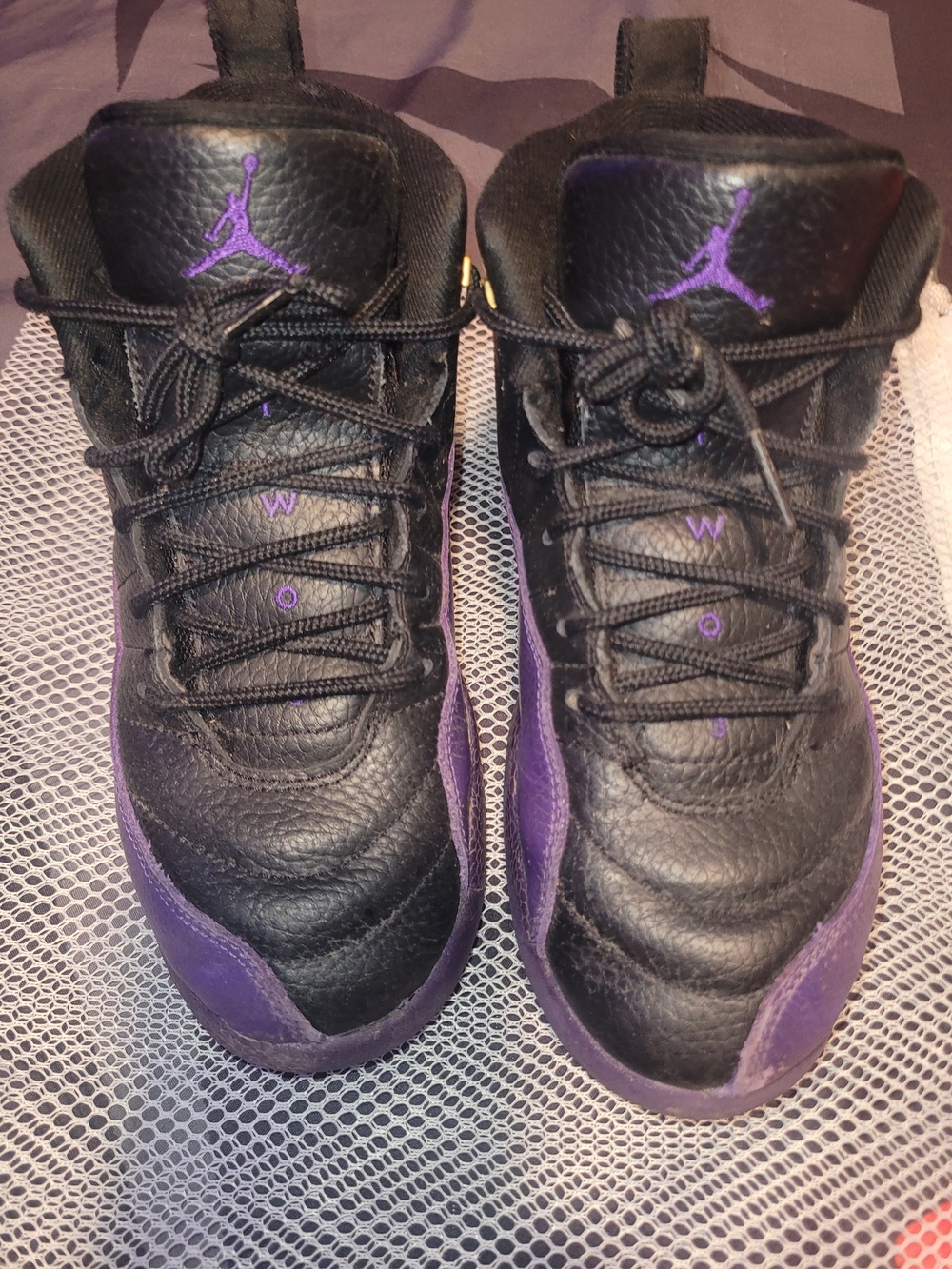 Air Jordan Kids' Black & Purple Basketball Shoes